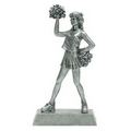 Signature Series Silver Cheerleader Figurine - 8"